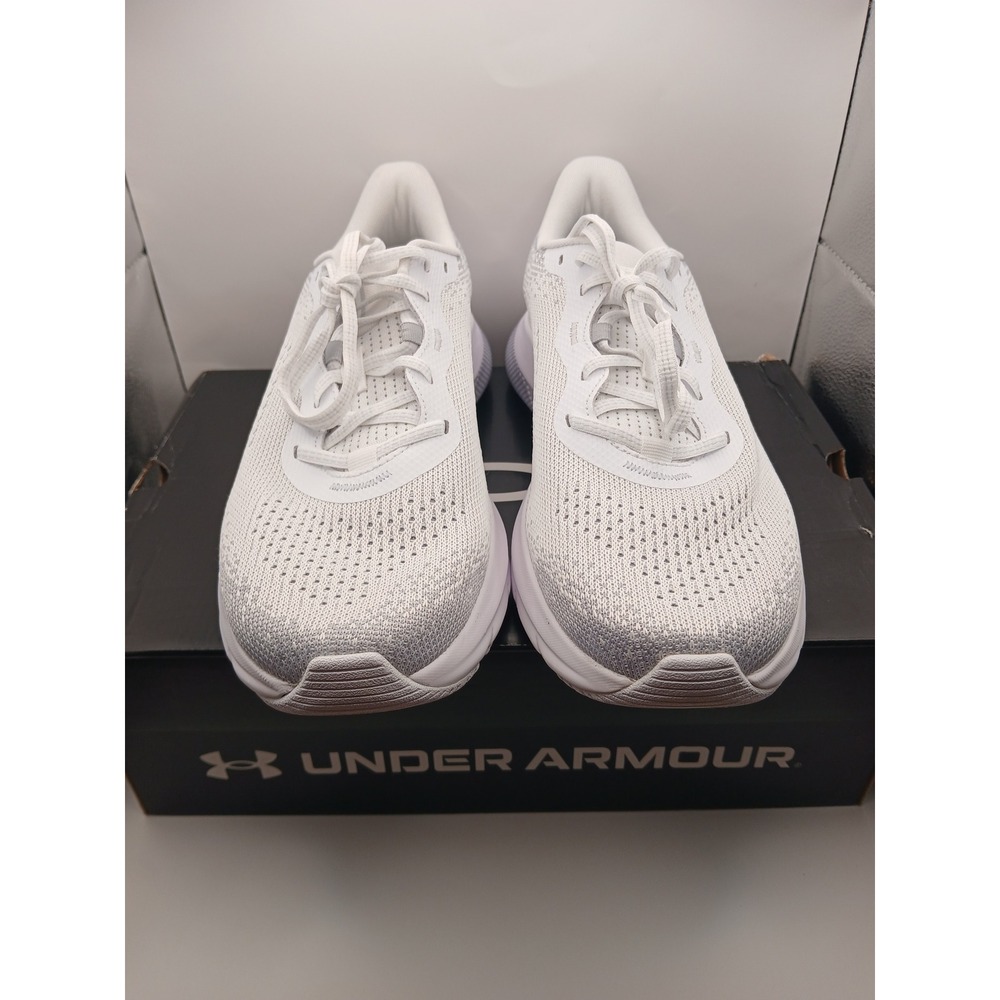 Under Armour HOVR Mens Running Shoes White Grey Mesh Sneakers 3026121-101size 11
